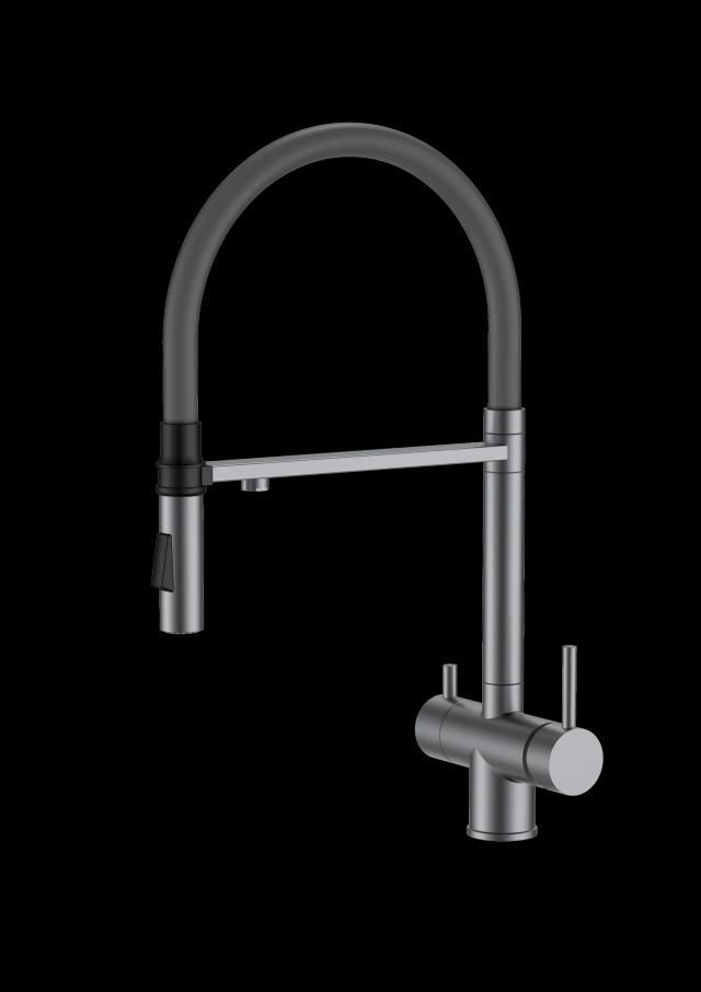 Смеситель для кухонной мойки Roxen Keit 500504GM-GR