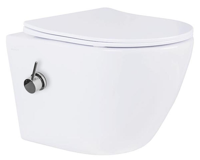Подвесной унитаз Roxen Antares Bidet 530185-01X Rimless Soft Close с функцией биде
